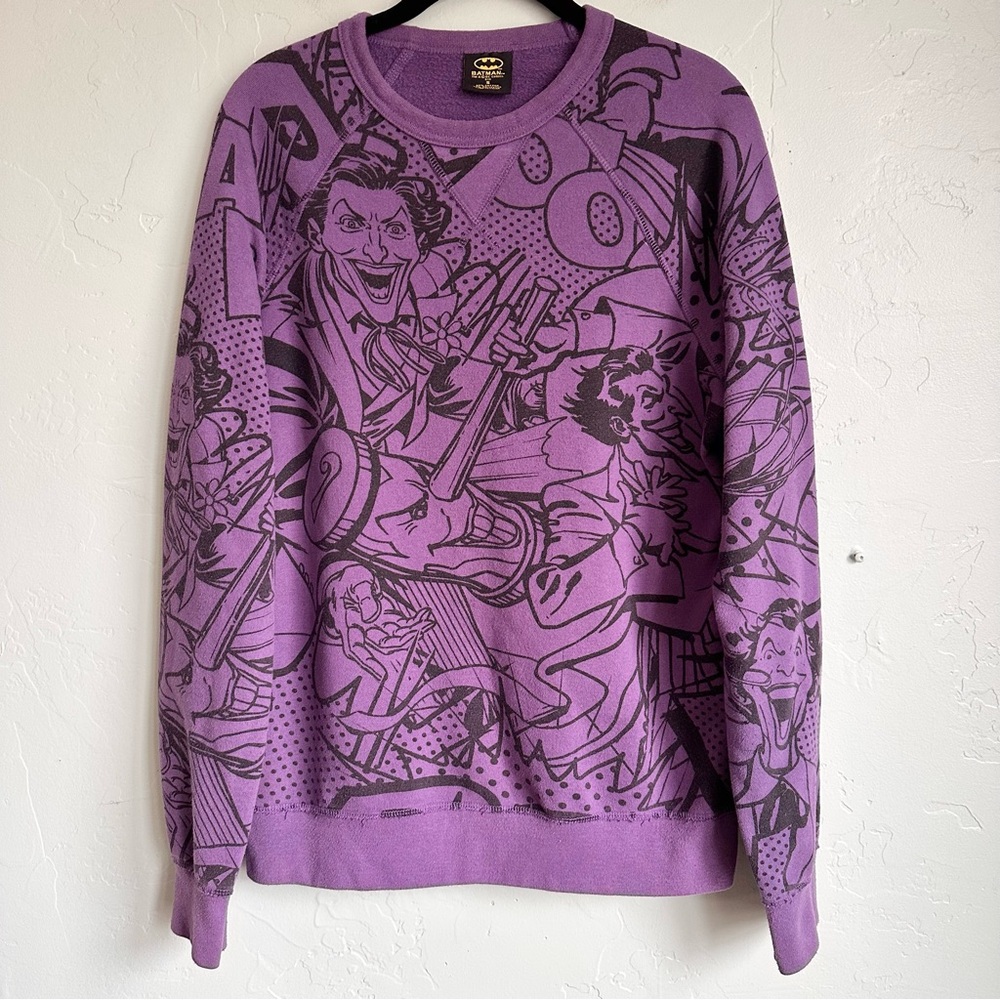 90’s Vintage Batman‎ DC Comics Joker Purple Graphic Sweatshirt Adult Size Small
